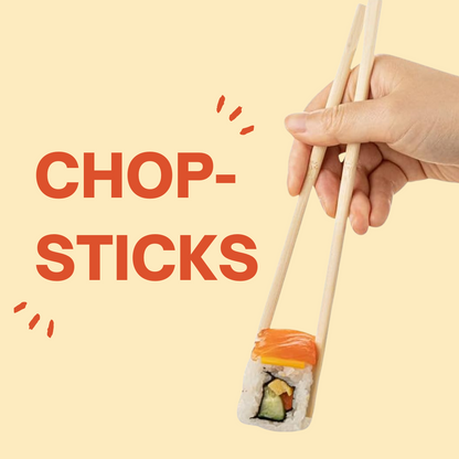 H&Co Bamboo Twin Chopsticks | 100 Pairs | 21 cm | Eco-Friendly | Compostable | Disposable