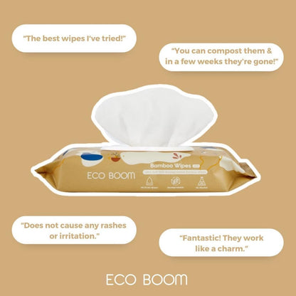 ECO BOOM 240 Baby Wet Wipes - Biodegradable, Bamboo Material, Eco-friendly