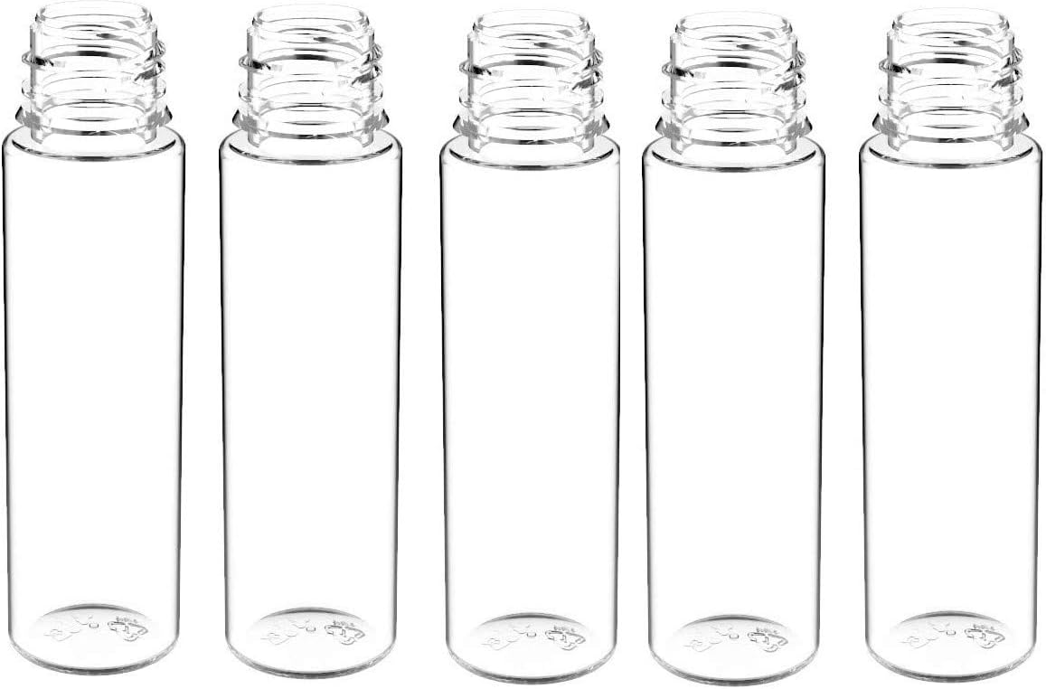 60ml Clear Empty Transparent Bottles (Pack of 5)