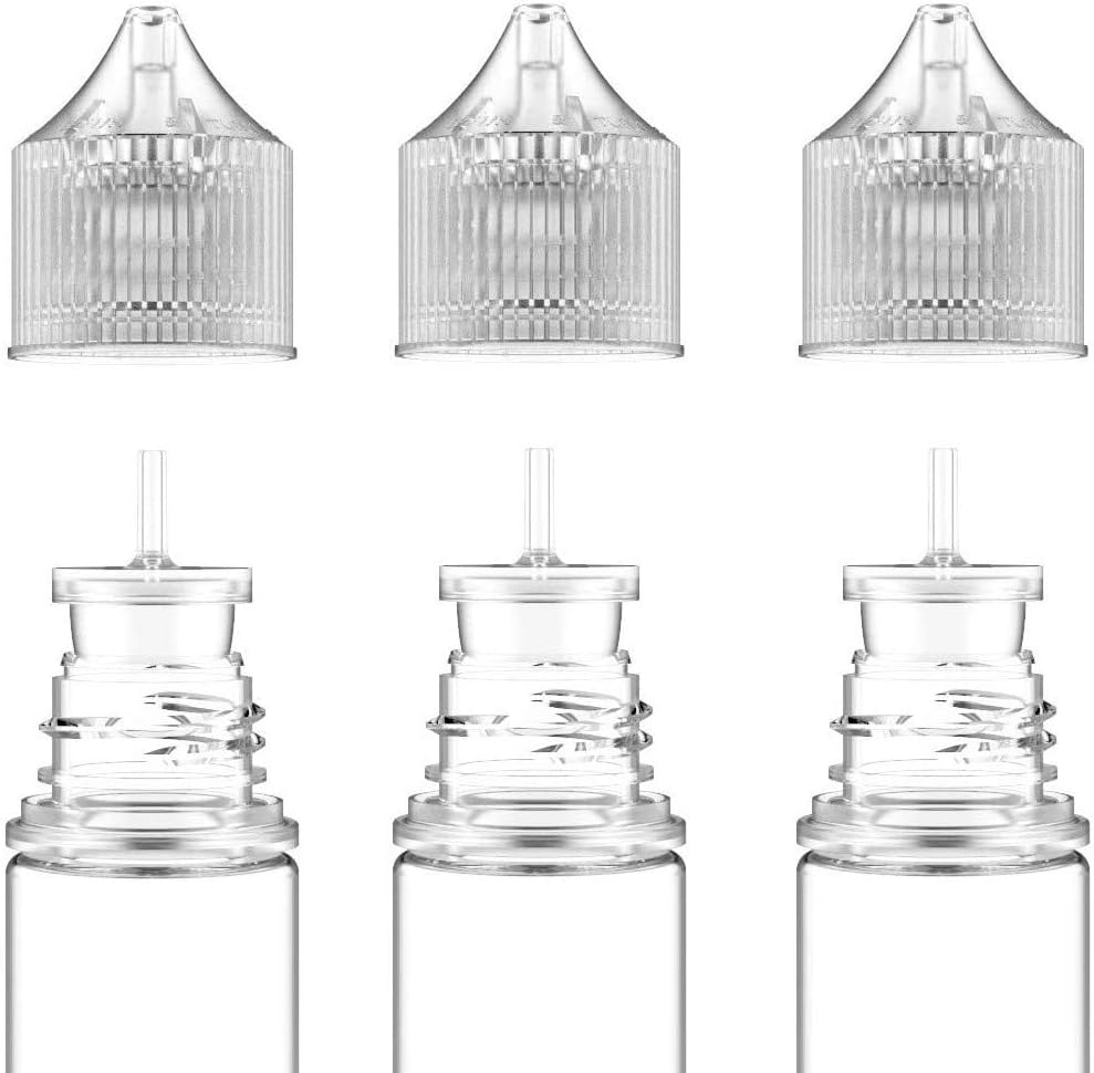 60ml Clear Empty Transparent Bottles (Pack of 5)