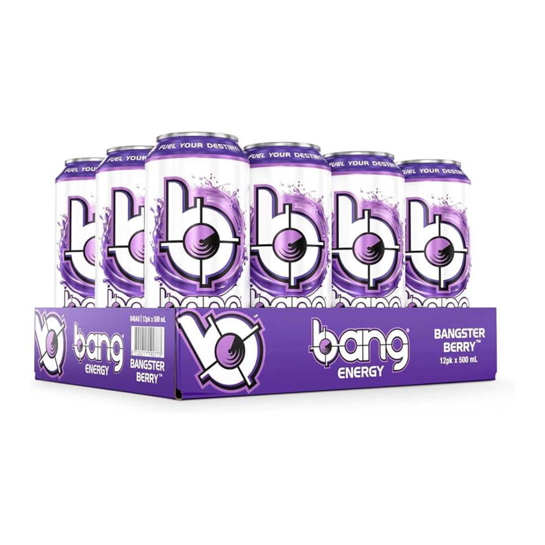 Bang Energy Drink Bangster Berry Flavour 500ml x 12 Pack