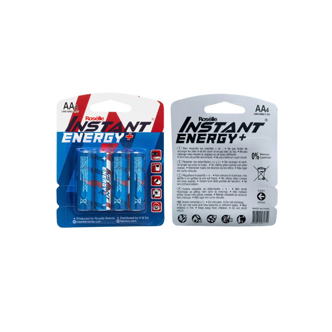 Roselle Instant Energy+ AA Batteries, LR6 AM3 1.5V