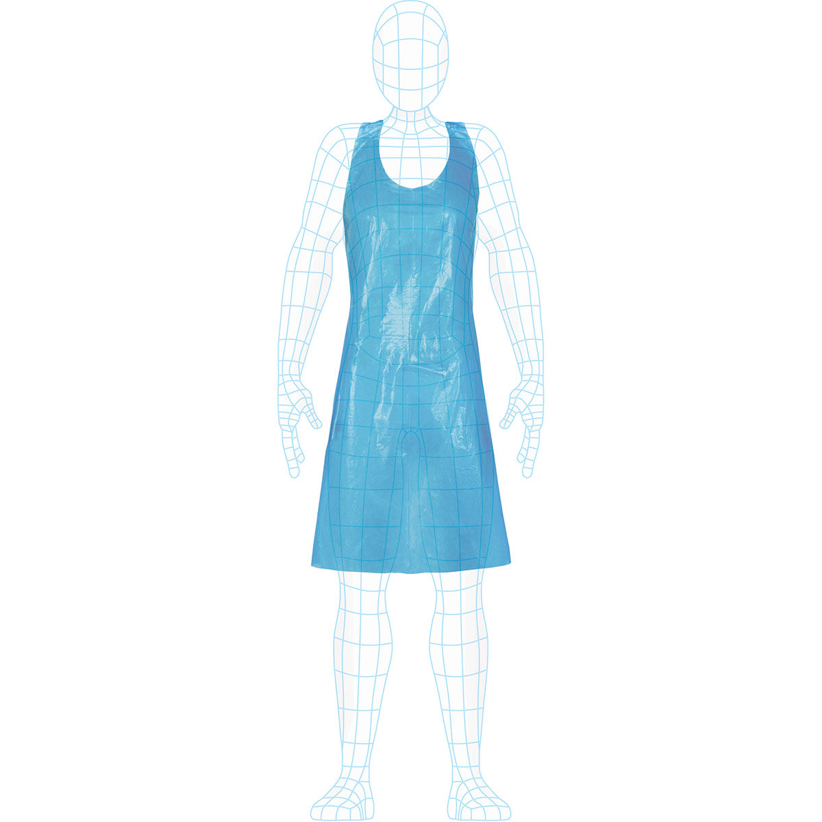 100 x Disposable Aprons – Blue