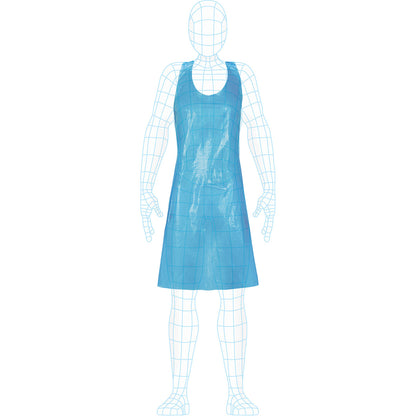 100 x Disposable Aprons – Blue