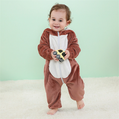 Romper Toddler Clothes for Baby Wears Pajamas Animal Coral Fleece Winter Jumpsuit Boys