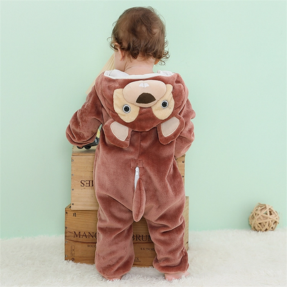 Romper Toddler Clothes for Baby Wears Pajamas Animal Coral Fleece Winter Jumpsuit Boys