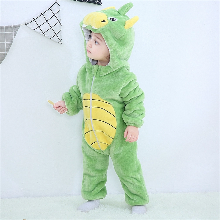 Jumpsuits Flannel Baby Boys' One-Piece Rompers Children Hooded Animal Clothing Girls Cosplay