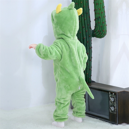 Jumpsuits Flannel Baby Boys' One-Piece Rompers Children Hooded Animal Clothing Girls Cosplay