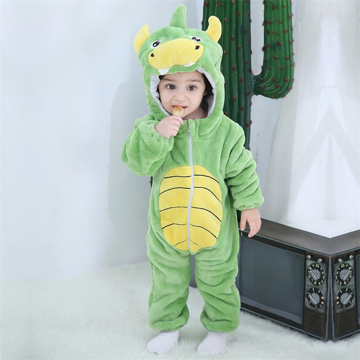 Jumpsuits Flannel Baby Boys' One-Piece Rompers Children Hooded Animal Clothing Girls Cosplay