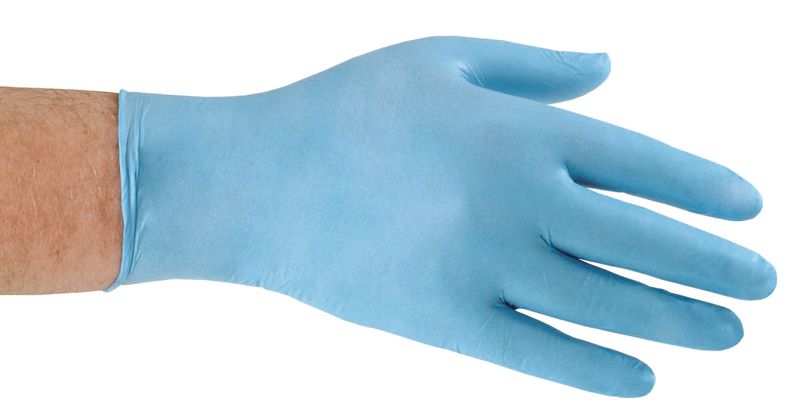 Bodyguards 4 Blue Vinyl Disposable Gloves L Size